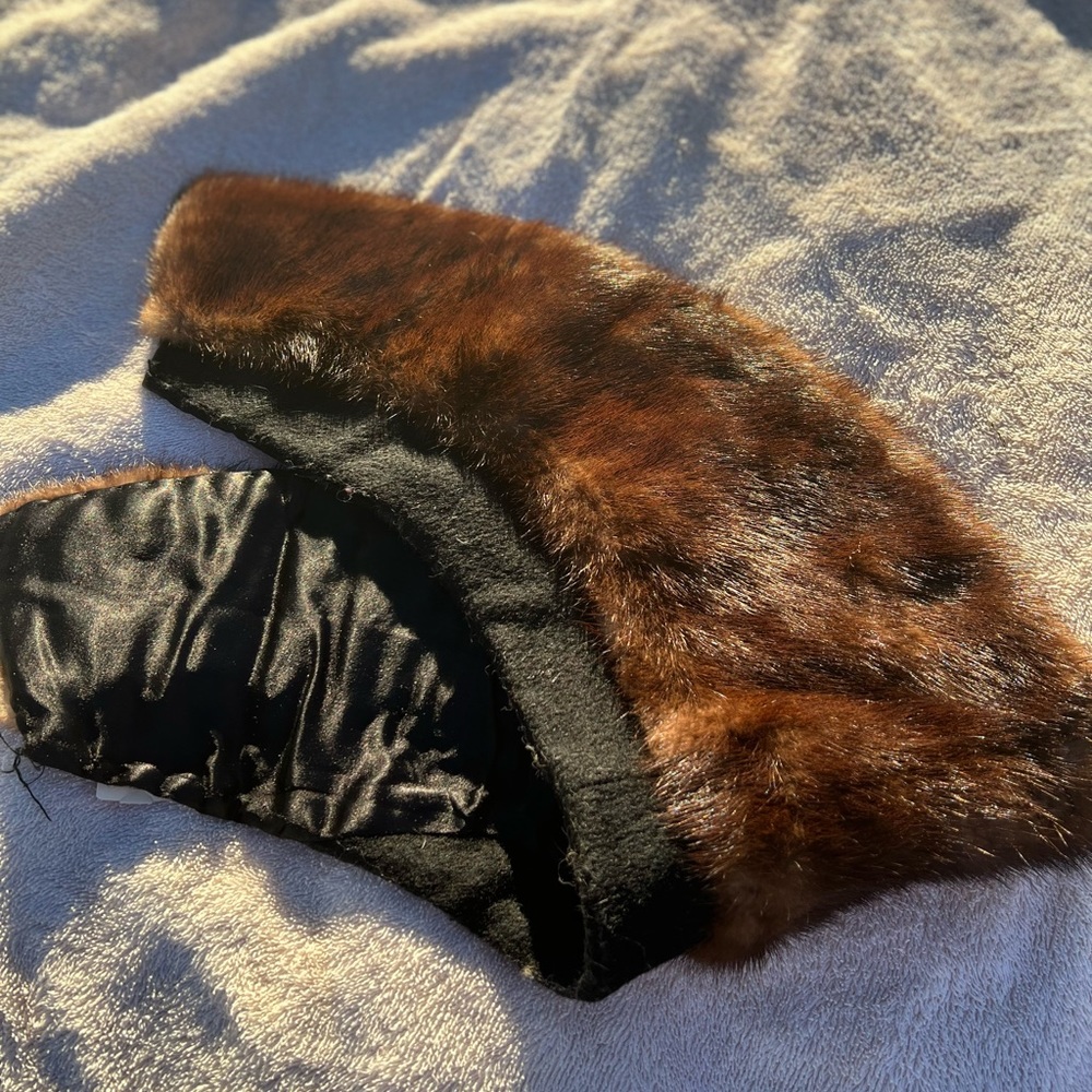 Vintage 1950s-60s Genuine Mink Fur Collar